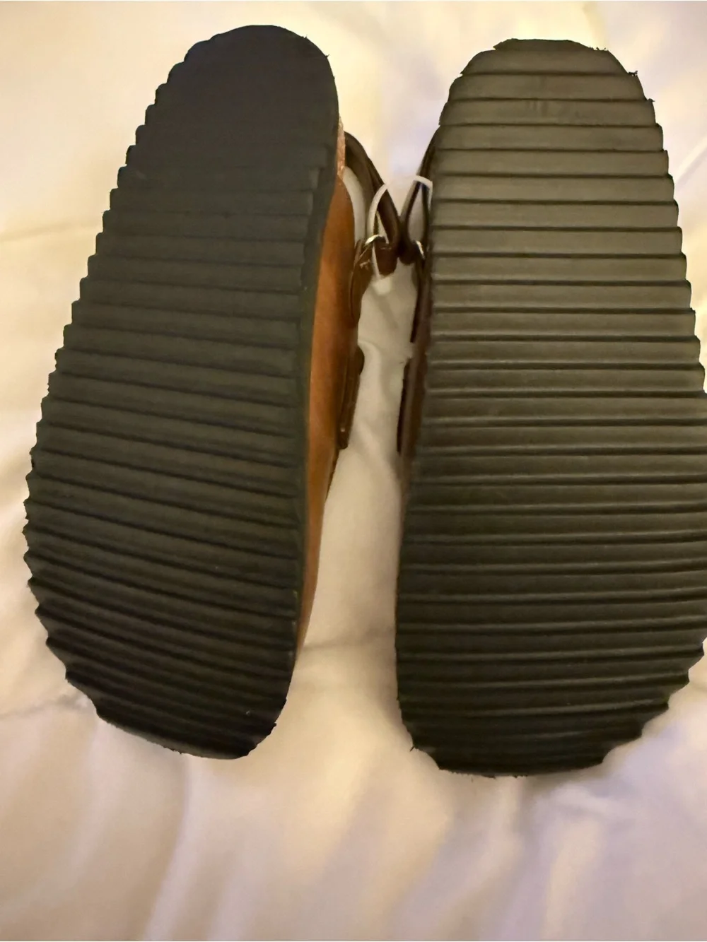 Cloud Clogs Boys Brown Faux Leather Slingback Loafers